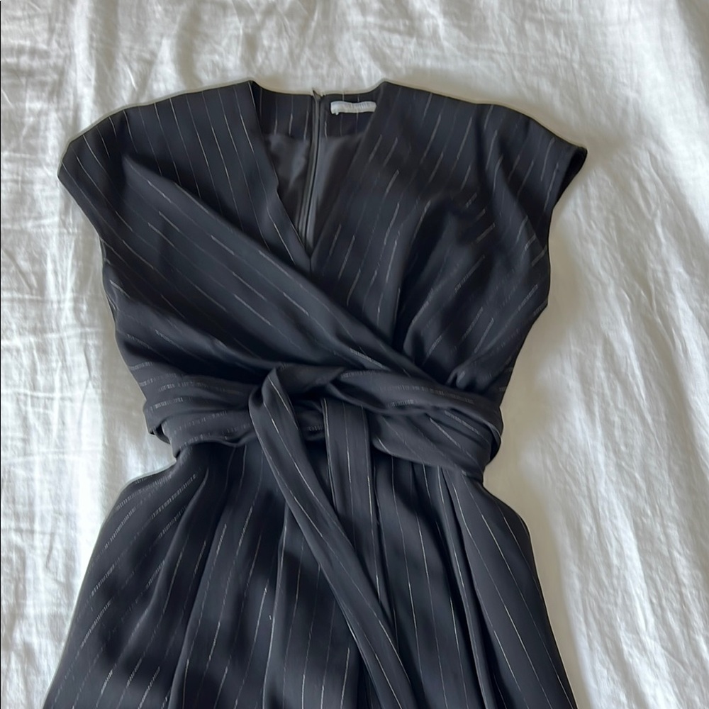 MM Lafleur Black Sheath Dress with V-Neck and Cap Dolman Sleeves